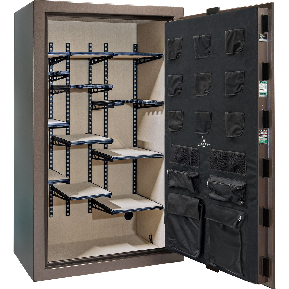 Colonial Series | Level 4 Security | 75 Minute Fire Protection | 50 PRO FLEX | DIMENSIONS: 72.5&quot;(H) X 42&quot;(W) X 27.5&quot;(D*) | Bronze Textured | Electronic Lock - Open